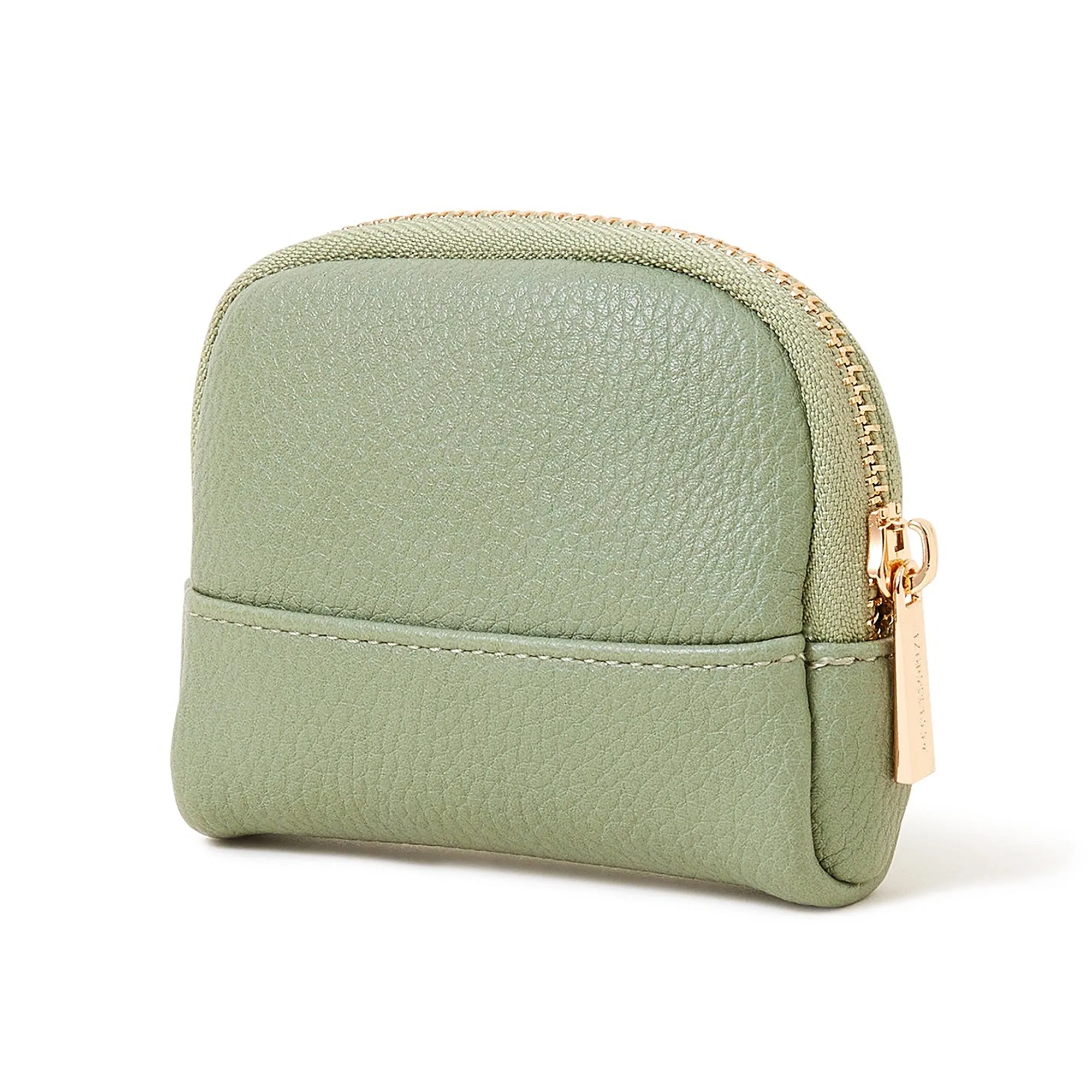 Accessorize London Women's Faux Leather Green Soft Crescent Coin Purse
