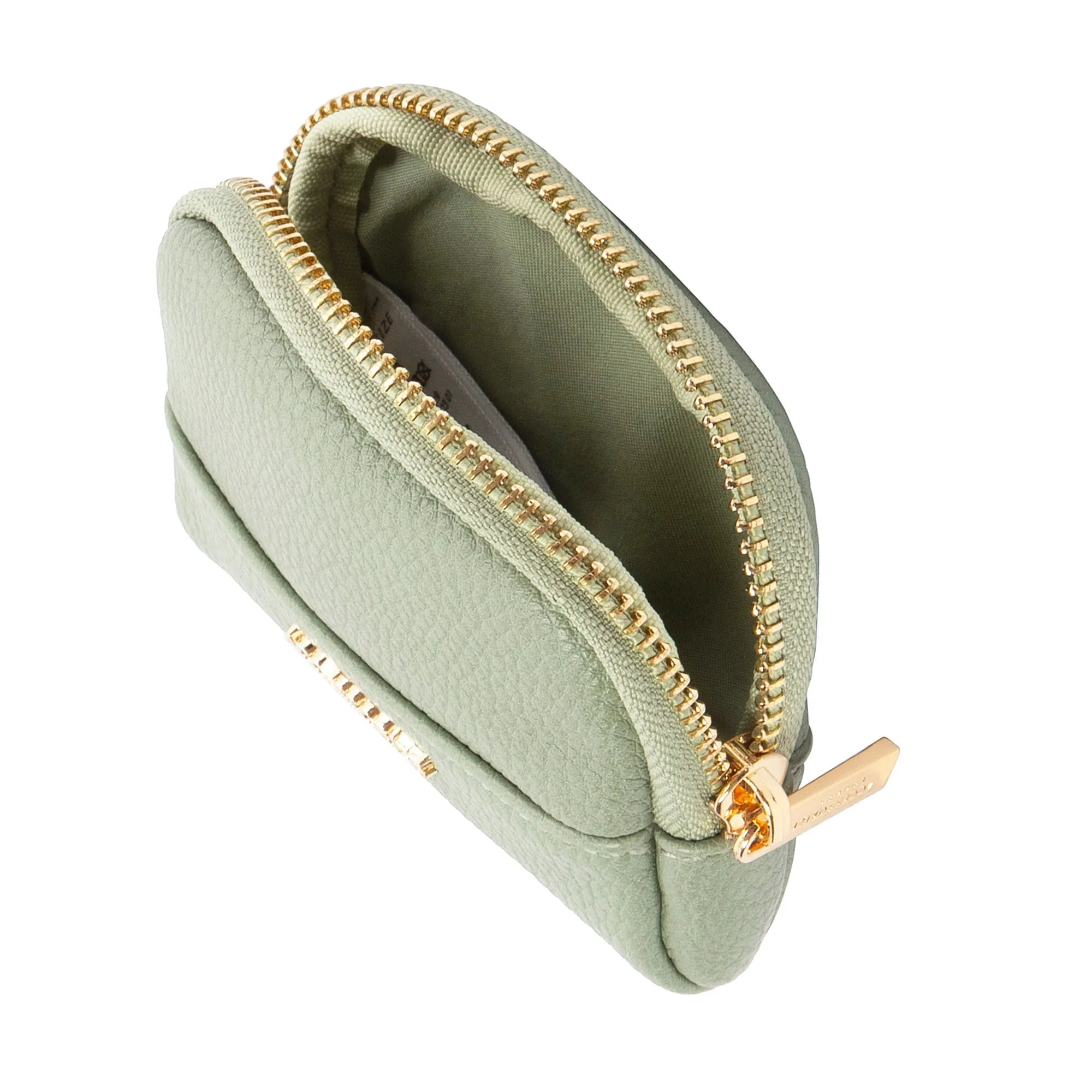 Accessorize London Women's Faux Leather Green Soft Crescent Coin Purse