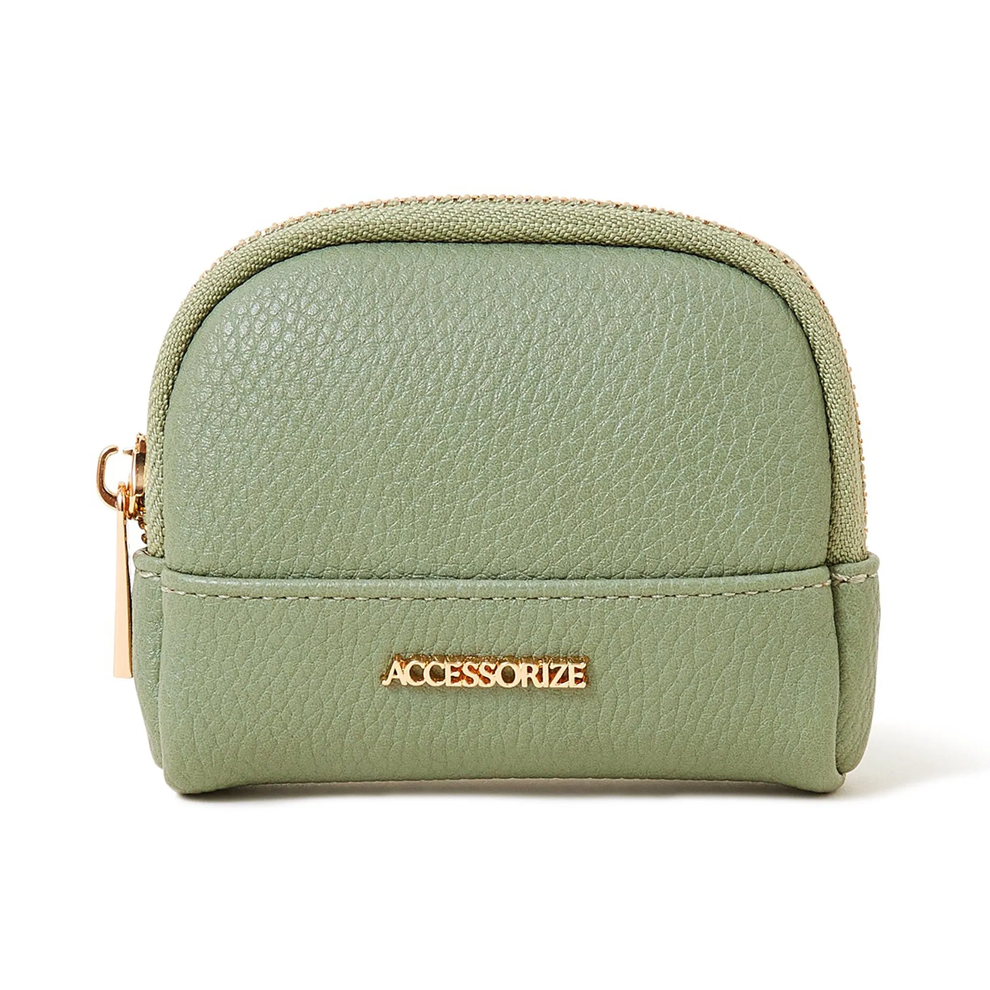 Accessorize London Women's Faux Leather Green Soft Crescent Coin Purse