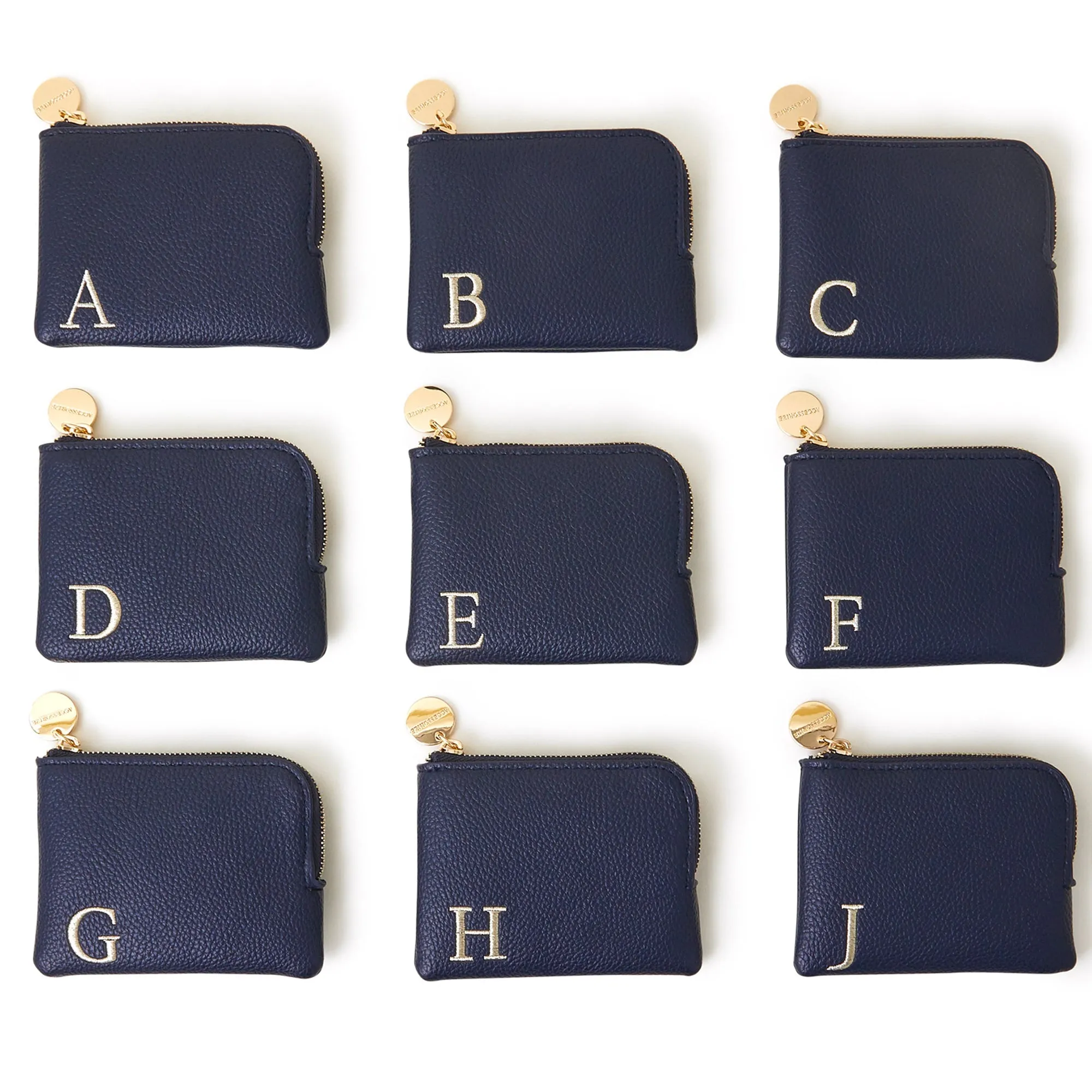 Accessorize London Women's Navy Blue (R) Initial Coin Purse