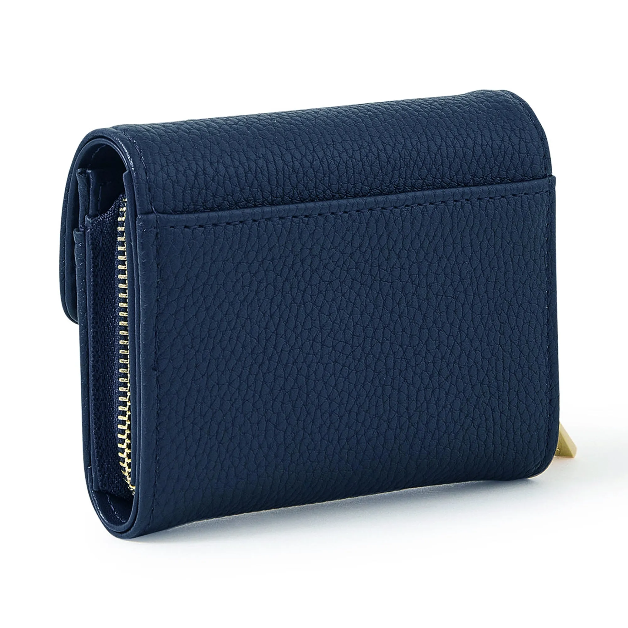 Accessorize London Women's Navy
 Small Flap Zip Around Purse