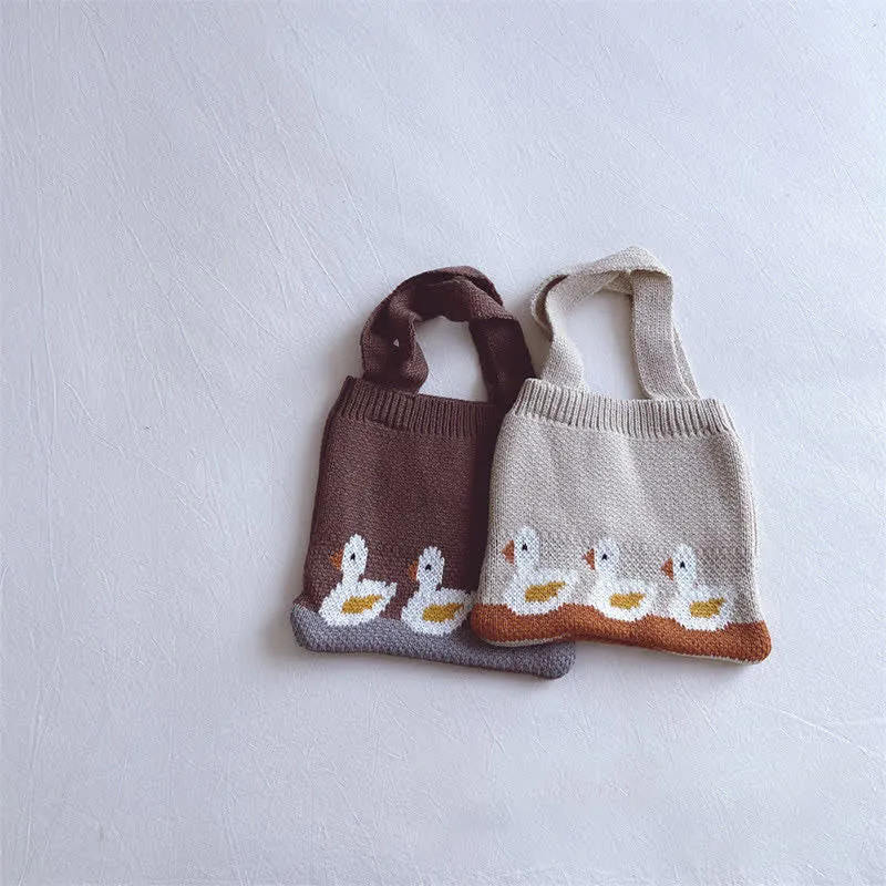 Baby Cute Duck Knitted Handbag