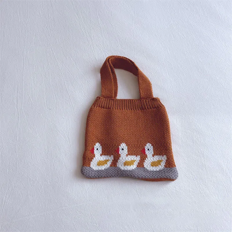 Baby Cute Duck Knitted Handbag
