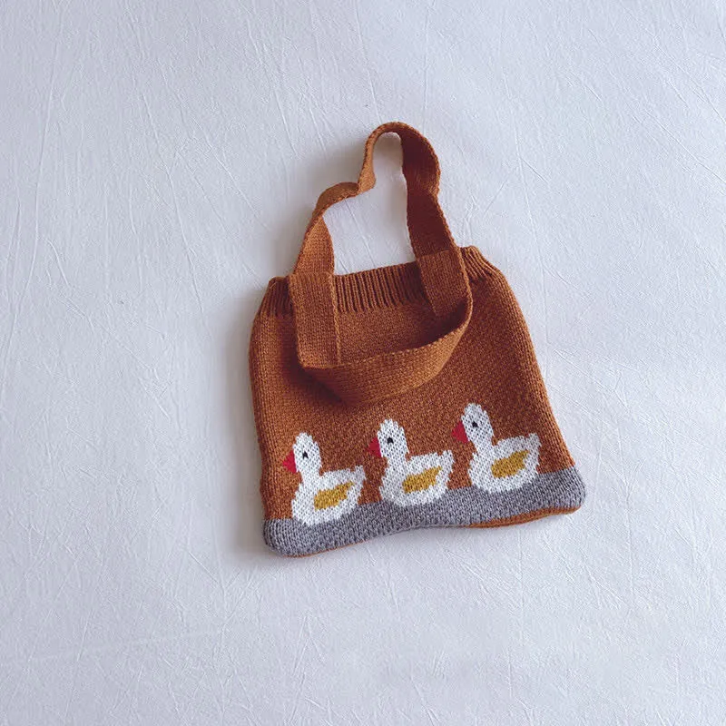Baby Cute Duck Knitted Handbag