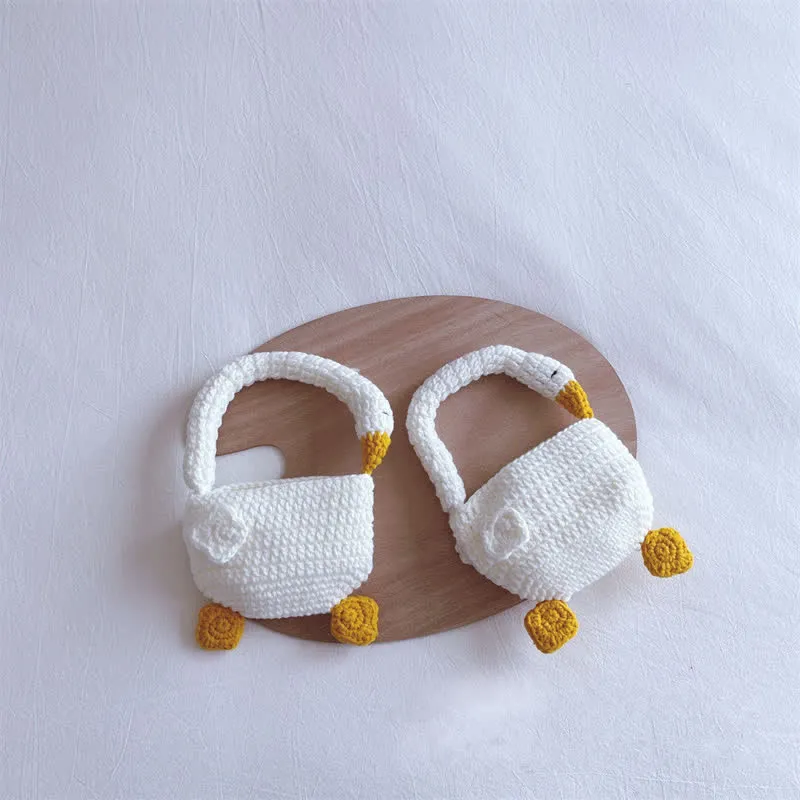 Baby Knitted Goose White Lovely Handbag