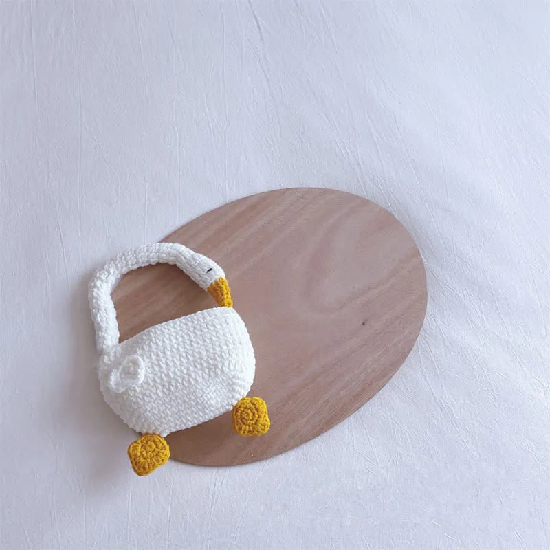 Baby Knitted Goose White Lovely Handbag