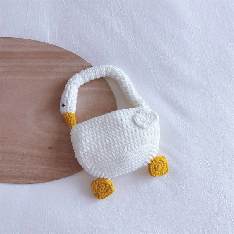 Baby Knitted Goose White Lovely Handbag