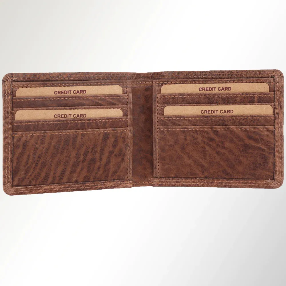 Brown Leather Bi-Fold Wallet
