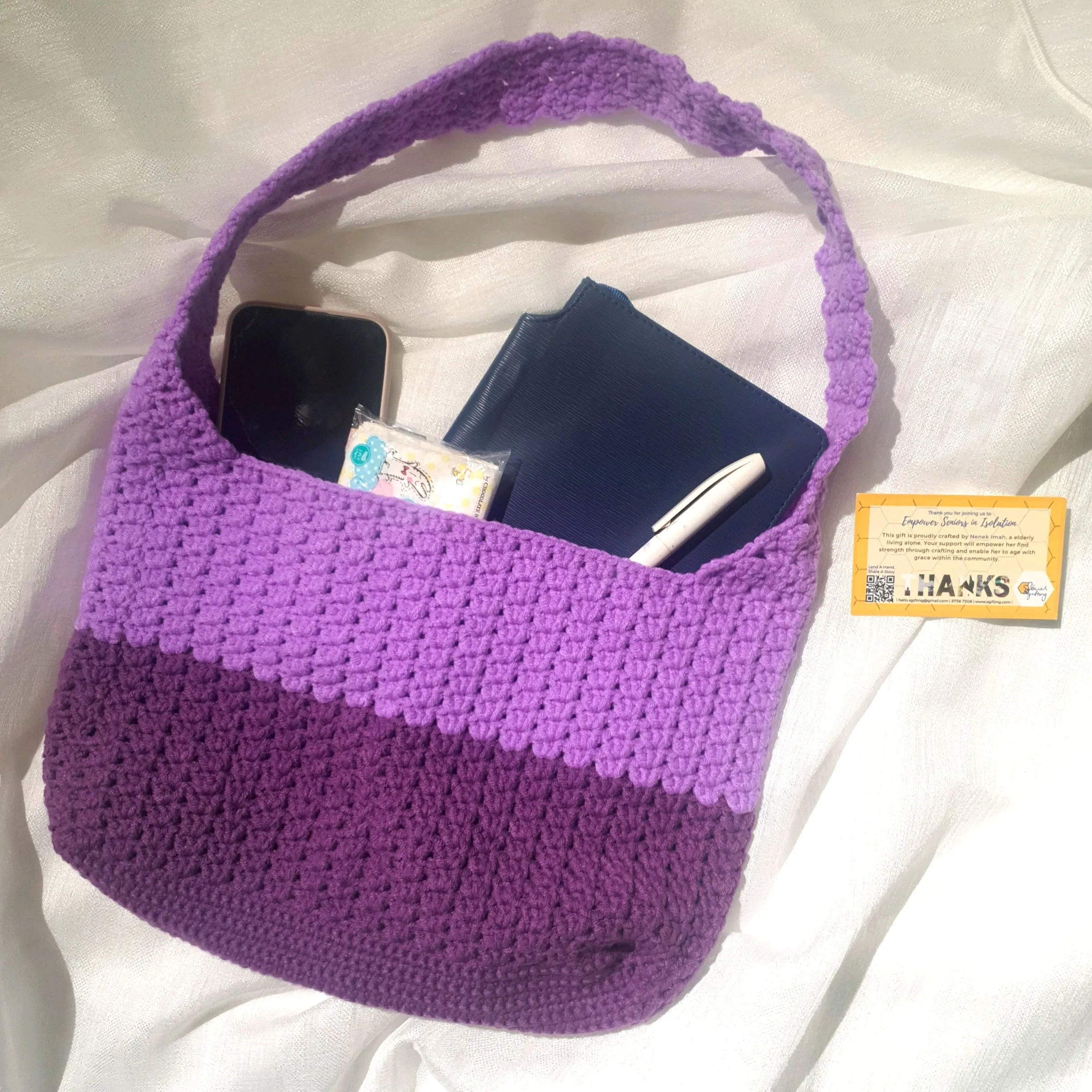 Hand Crocheted Shoulder Bag