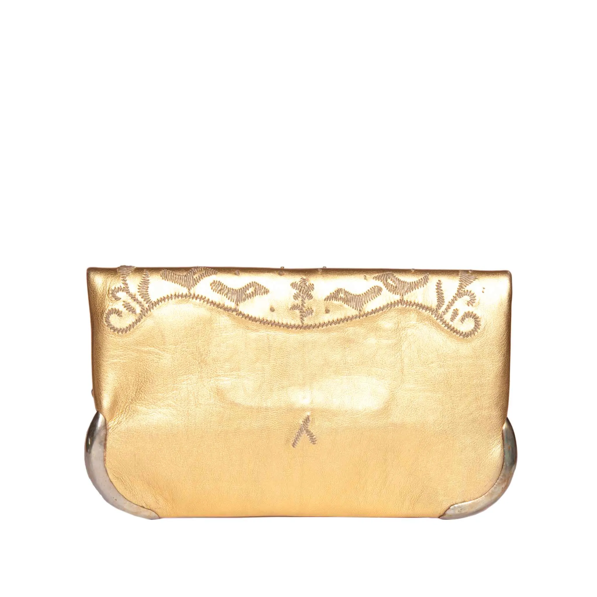 Lovebirds Evening Clutch Bag in Gold