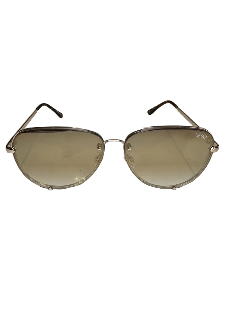 QUAY Metallic High Key Rimless Aviator Sunglasses One Size