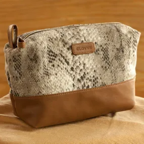 Snake Print Travel Pouch / Cosmetics Bag